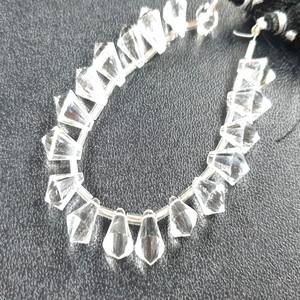 Cristal Quartz 10-12MM Fantaisie Forme Blanc Perles Lâches 8 Pouces Drop Facet Strand AAA Haute Qualité pour la Fabrication de Bijoux Naturel - Product Image 3