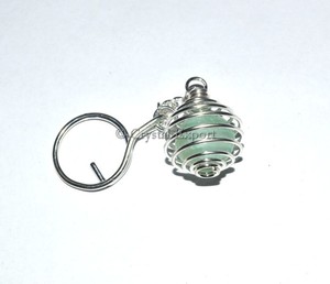 Green Aventurine Tumbled Keychain Supplier | Green Aventurine Tumbled Keychain Online - Product Image 1