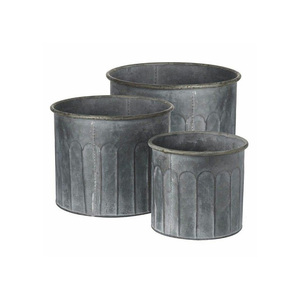 Macetas de Metal galvanizado de alta calidad, macetas de forma ovalada, diseño Simple, decoración para exteriores, maceta de flores personalizada - Product Image 5