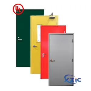 Fire Rated Door Hollow Metal Steel Door 1.5mm 1.2mm Steel Sheet 180min Fire Rated Door With UL Certificate