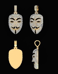 Personnalisable 925 Sterling Silver White Gold Iced Jesus Pendant VVS Diamond Face Mask Stylish Brass Jewelry for Men Hip Hop - Product Image 1