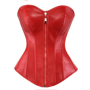 Womens Steel Boned Satin Overbust Waist Training Brocade <b>Corset</b> - Product Image 2