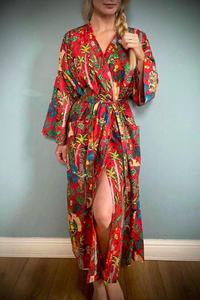 Wholesaler and Manufacturer of Cotton Bath Robe Beach Kimono Dressing Gown <b>Cardigan</b> Floral Robe Butterfly Dress - Product Image 2