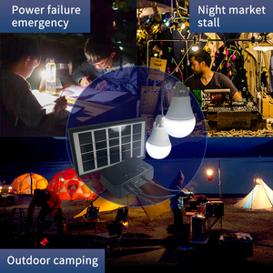 Bộ Đèn Năng Lượng Mặt Trời Mini Cầm Tay 3W Với 2 Bóng Đèn Led Hệ Thống Năng Lượng Gia Đình Nhỏ Với Cổng USB Sạc Đèn DC - Product Image 3