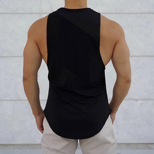 Fitness Mens Sportswear <b>Vests</b> Muscle Tank Tops Gym Workout Sleeveless Shirt Breathable Polyester V-neck Men Bodybuilding - Product Image 6