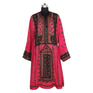 BDR029 Real Long Balochi Vestes Coton/Soie Balochi Robe Bohème Unique Robe Vintage À La Main Bohème Banjara Baluchi Robe - Product Image 1