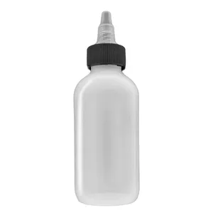 Botella de tinta de tatuaje cuentagotas de plástico PET de 30ml 60ml 100mL 120 ml 250ml con tapa giratoria