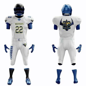 Uniforme de Fútbol Americano Personalizado Sublimado, Tallas Grandes, Transpirable, Antibacterial, de Secado Rápido - Product Image 1