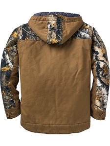 OEM Custom Zip up <b>Jacket</b> <b>Men</b> Heavyweight Cotton <b>Canvas</b> Work <b>Jacket</b> with Zip Chest Pockets for <b>Men</b> - Product Image 3