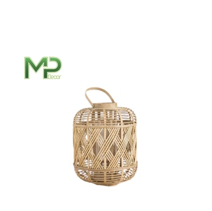 La mejor decoración del hogar, farol de bambú colgante para interiores de alta calidad con mango de mimbre de ratán, otros candelabros, tarros, farolillos - Product Image 4