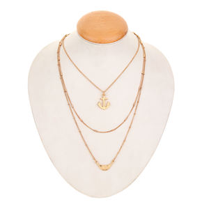 Collier multicouche pour les femmes, design arbre de vie, en acier inoxydable, plaqué or, bijou accessoire de mode, nouvelle tendance, collection de - Product Image 2