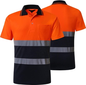 Reflectante para Hombre # Camisetas Polo para Hombre con Cinta Reflectante o Estampado, 100% Algodón, Manga Corta, Diseño Estampado, Tejido de Punto, Casual - Product Image 2