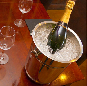 Cubo de hielo de acero inoxidable de construcción pesada para champán, vino, cerveza y botella, Enfriador de bar para interiores y exteriores para cualquier ocasión - Product Image 6