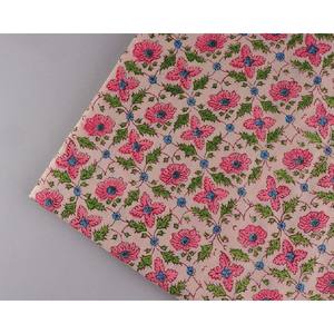 Indian Floral Print 100 % Soft Cotton Fabric Scarves Decorative Fabric Women's Clothing stylish fabric gift for her on sale - Product Image 2