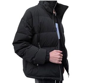 Vestes coupe-vent d'hiver personnalisables pour hommes avec fermeture éclair nouveau design imperméable à bulles haute qualité personnalisé OEM Service - Product Image 5