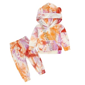 Ropa de bebé de alta calidad Unisex, traje deportivo de lana de Color sólido, chándal de dos piezas para bebé y niño - Product Image 1