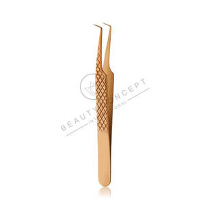 Pinzas Profesionales de Acero Inoxidable Antiestáticas y Duraderas para Extensión de Pestañas, con Mango de Agarre de Diamante y Punta de Fibra - Product Image 1
