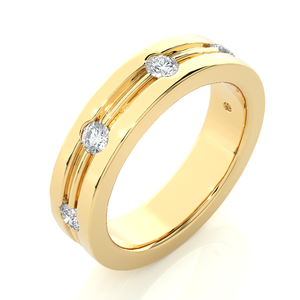 แหวนเพชรประดับเพชรธรรมชาติ รับรองโดยห้องปฏิบัติการ สำหรับคอลเลกชันผู้หญิง พร้อมใบรับรอง IGI และ Ingemco ในอินเดีย ราคาขายส่ง - Product Image 2