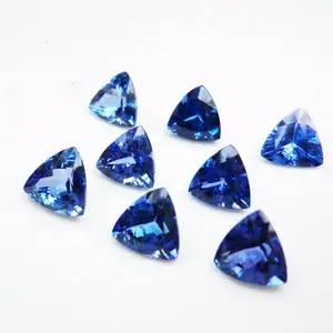 Natural Tanzanite from Tanzania Shape Loose Gemstone Trillion Oval Multiple Faceted Top Quality Blue Tanzanite Loose Stone Sale