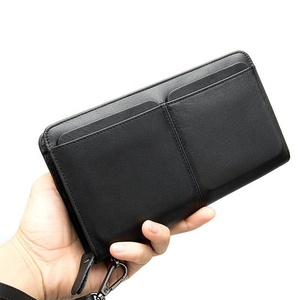 กระเป๋าคลัทช์มือหนังย้อนยุคมัลติฟังก์ชั่ของผู้ชายกระเป๋าสตางค์ยาวบัตรกระเป๋าสตางค์ที่มีสายรัดข้อมือเข็มขัด MBF-0736 - Product Image 2