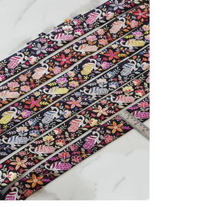 Custom Zari Embroidered Floral and Ethnic Indian Them <b>Ribbons</b> and Laces in Assorted Sizes and Colors <b>for</b> Wedding Dress Desi - Product Image 6