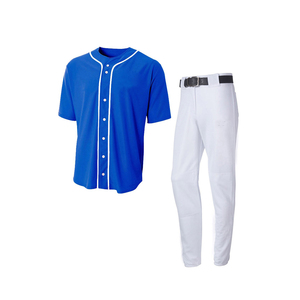 Conjunto Deportivo de Jersey de Béisbol con Botones Completos para Mujeres y Hombres Adultos, Opciones de Tallas Grandes, Transpirable, Antibacterial, de Secado Rápido - Product Image 1