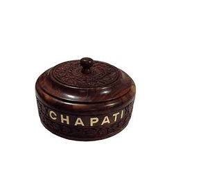 ขายส่งของไม้ Chapati กล่องที่ขายดีที่สุดทำด้วยมือ Chapati หม้อที่มี Tong รอบรูปร่างร้านอาหารสำหรับขายร้อนผลิตภัณฑ์ - Product Image 1