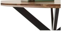 Nouvelle table à manger octogonale en bois massif 2021 avec pieds en métal croisés, pliable, design moderne pour usage commercial, centres commerciaux, écoles, extérieur et parcs