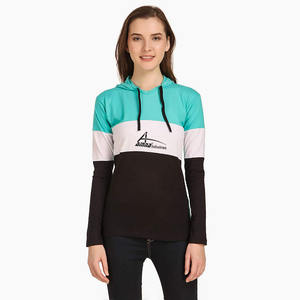 Sudadera con capucha de manga larga para mujer, jersey de Color con estampado de rayas, capucha de dos tonos, nueva - Product Image 6