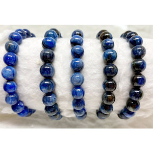 Direct Factory Sale Premium Quality Best Selling Blue Color Healing Kyanite Quartz Round <b>Gemstone</b> Hand Beaded <b>Bracelet</b> - Product Image 1