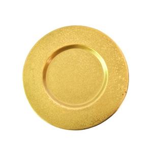 Bandeja de servicio personalizada redonda de METAL, bandeja dorada de alta calidad para uso en bodas - Product Image 1