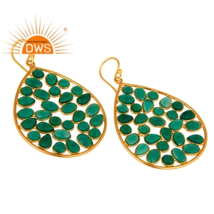 หลายสีเขียวพลอยนิลผู้ผลิตต่างหูทำด้วยมือ925เงินสเตอร์ลิงออกแบบต่างหูผู้ค้าส่งเครื่องประดับ - Product Image 2