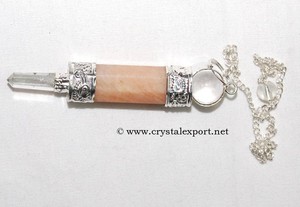 Grossiste de Pendules baguette en pierre de lune 3pcs: Pendules baguette en pierre de lune 3pcs à vendre Pendule en cristal pour chakra de guérison - Product Image 2