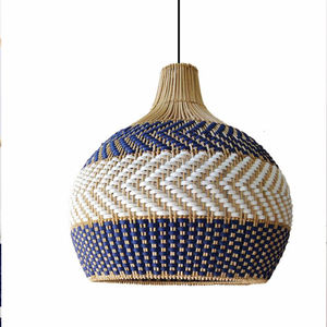Blue Rattan <b>Lamp</b> <b>Shade</b>, Pedant Light Decor Wholesale - Product Image 1