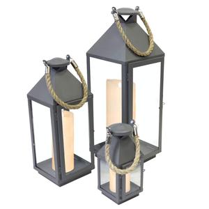 Farol Colgante Vintage de Hierro y Vidrio, Portavelas Decorativo de Metal para Decoración del Hogar, Bodas, Interiores y Exteriores, Lámpara de Velas - Product Image 1