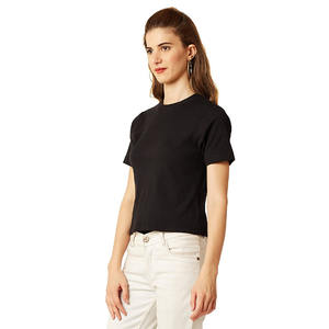 Venta al por mayor Oversize 100% Algodón Camisetas de Verano para Mujeres Personalizadas Manga Corta Ropa Unisex - Product Image 4