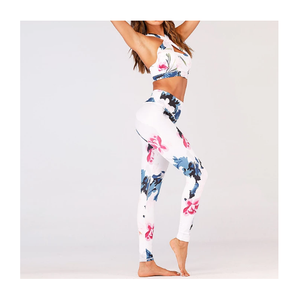 Conjunto de Yoga sin costuras de moda de Material de alta calidad para mujer, conjuntos de Fitness de gimnasio multicolor, mallas deportivas con sujetador - Product Image 5