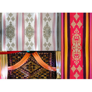 Rajasthani-cortinas bordadas a mano para boda, telón de fondo tradicional bordado, cortinas de escenario - Product Image 1