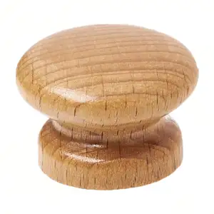 Tiradores y perillas para lavavajillas, pomo de madera de Color marrón, fácil de reemplazar, pomo de tapa de olla de madera d3.5 cm