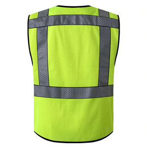 Hi Viz เสื้อกั๊กเซฟตี้เสื้อกั๊กสำหรับใส่ทำงาน,เสื้อกั๊กเพื่อความปลอดภัยสะท้อนแสง CE มองเห็นได้ดี - Product Image 6