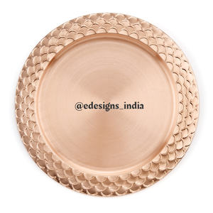 จานโลหะชาร์จเงินราคาไม่แพง,จานเสิร์ฟแบบขายส่งทรงกลมทำด้วยมือลูกปัดคริสตัล - Product Image 6