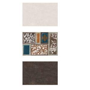 Carreaux muraux brillants décoratifs en céramique design mosaïque blanche et noire 300x450mm - Product Image 2