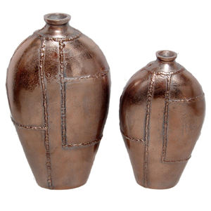 Vases de fleurs antiques en aluminium moulé, récipients décoratifs et finis en cuivre, récipients avec Options de personnalisation - Product Image 2