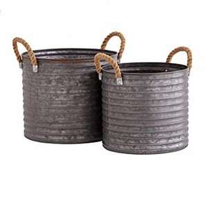 GALVANIZED DEEP OVAL <b>TUB</b> MODERN GALVANIZED METAL ION DEEP OVAL <b>TUB</b> GARDEN DECORATIVE GALVANIZED DEEP <b>TUB</b> PLANTER - Product Image 4