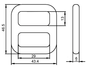 231เหล็กปลอมแปลง Adjuster โลหะป้องกันอุปกรณ์ความปลอดภัยหัวเข็มขัด - Product Image 2