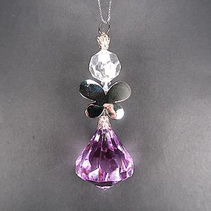 Ornement d'ange en acrylique clair et bleu, décoration pour noël/nouvel an, ornement pour noël - Product Image 5