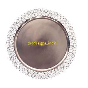 Placa Vintage redonda hecha a mano de diseñador, cargador de Metal ecológico, plato para servir para decoración de boda, última llegada - Product Image 3