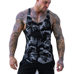 Customised Camo Sublimation <b>Men</b> Tank Top Wholesale Gym Workout Male Fashion <b>Singlet</b> Top - Product Image 1
