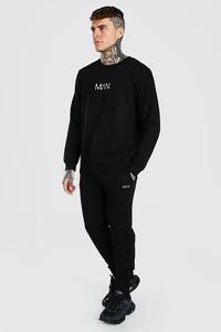 Chándal deportivo para trotar, jersey con capucha y bolsillo canguro, cuello redondo, venta al por mayor - Product Image 4