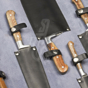 5pcs <b>Kitchen</b> Chef <b>Knives</b> Set 6.5 Inch Japanese 7CR17 440C High Carbon Stainless Steel Damascus Laser Pattern Camping <b>Knife</b> - Product Image 5